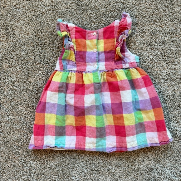 Gap baby girl dress plaid dress bright colors summer dress size 6-12 months - Picture 2 of 6